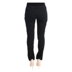 Ermanno Scervino Black Cotton Slim Fit Casual Pants Jeans & Pants