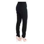 Ermanno Scervino Black Cotton Slim Fit Casual Pants Jeans & Pants