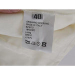 Ermanno Scervino White Cotton Regular Fit Casual Pants