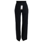 Ermanno Scervino Black Viscose Flare Bootcut Pants