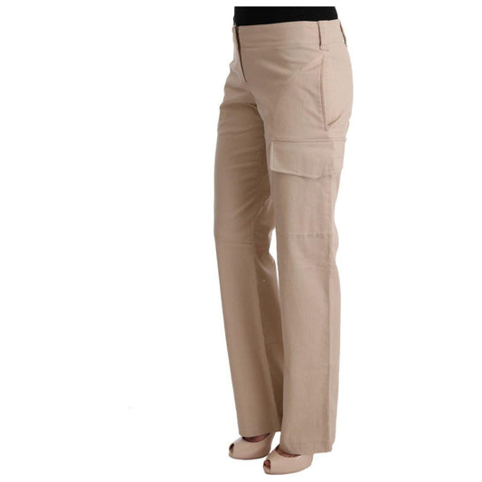 Ermanno Scervino Beige Cotton Wool Regular Fit Pants SIG30353-1