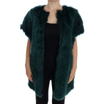 Dolce & Gabbana Green Alpaca Fur Vest Sleeveless Jacket JKT1005-2