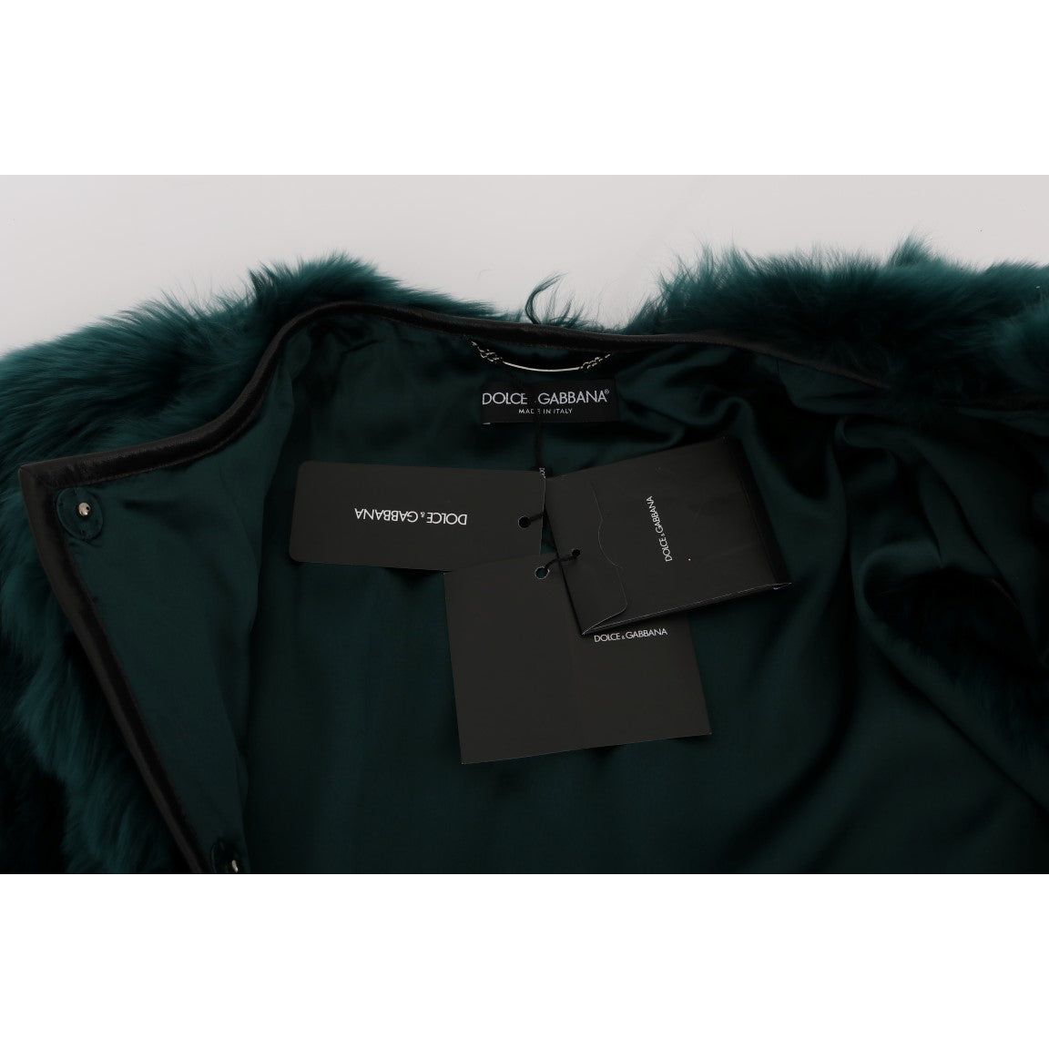 Dolce & Gabbana Green Alpaca Fur Vest Sleeveless Jacket JKT1005-2