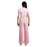 Hinnominate Chic Pink Palazzo Pants with Drawstring Hinnominate Thistle
