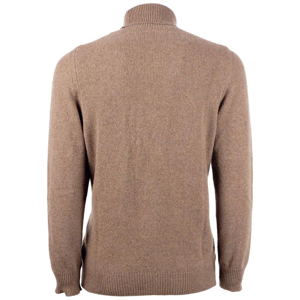 Emilio Romanelli Brown Cashmere Men Sweater EM-11302-M