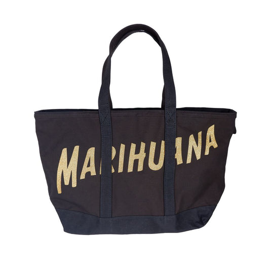 Palm Angels Black Cotton Women Shoulder Bag