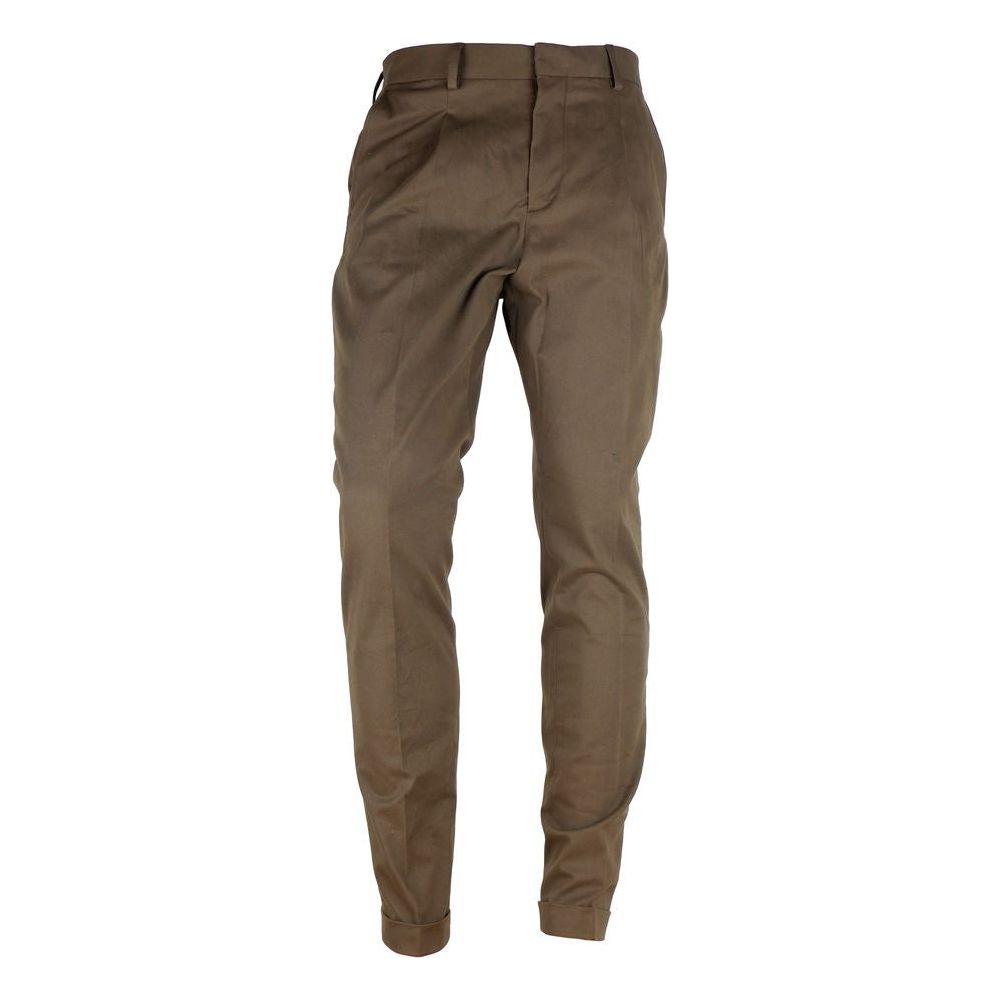 Made in Italy Brown Wool Men Trousers