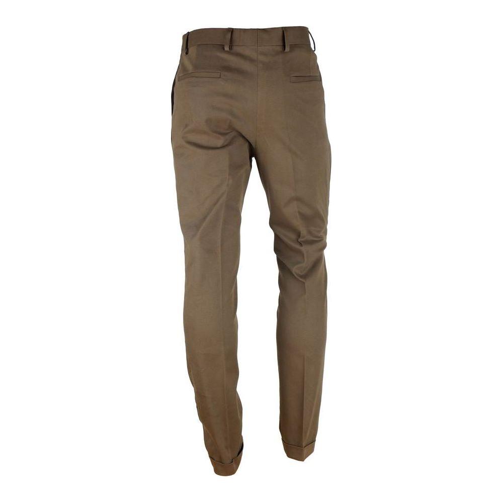 Made in Italy Brown Wool Men Trousers