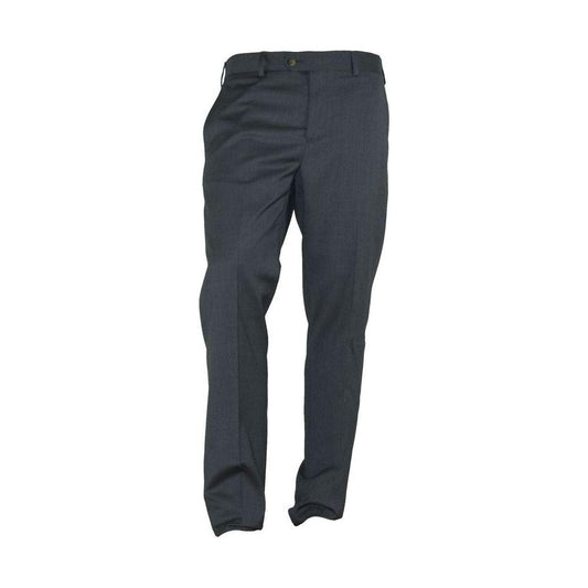 Made in Italy Gray Polyester Men Trousers