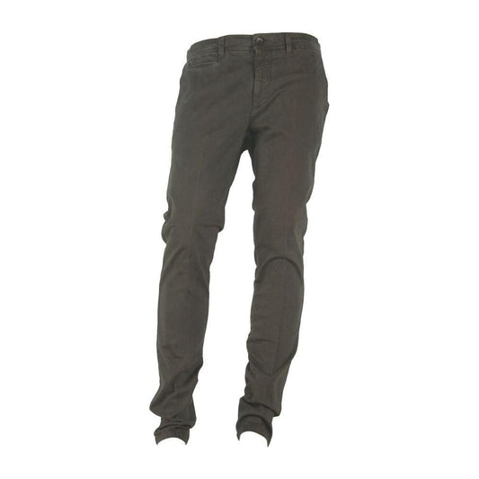 Made in Italy Elegant Italian Cotton Blend Pants MI-3199-IT44 | XS
