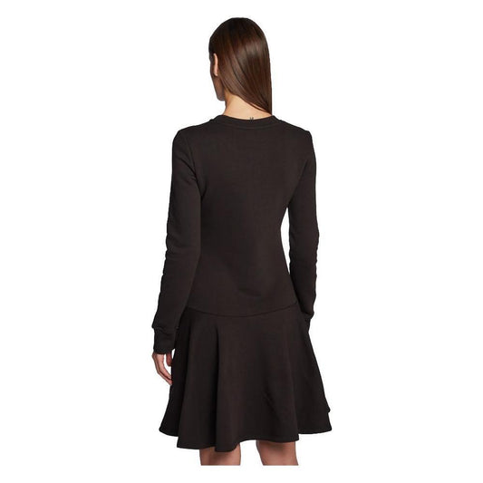 Love Moschino Chic Embossed Logo Cotton Blend Dress