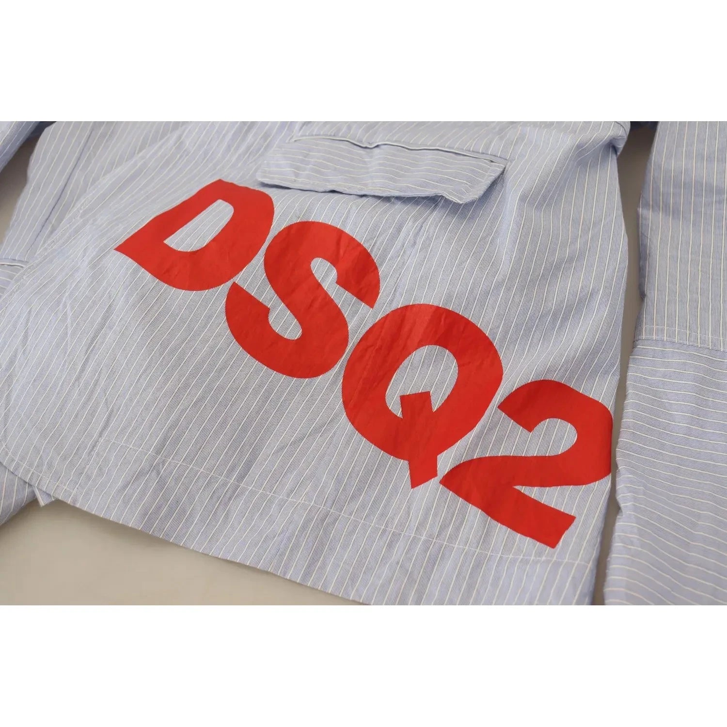 سترة رسمية مخططة بصف واحد من الأزرار من Dsquared² باللون الأزرق