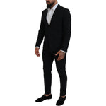 Dsquared² Black Wool Single Breasted 2 Piece LONDON Suit KOS2014-48