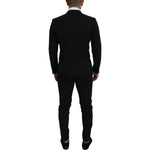 Dsquared² Black Wool Single Breasted 2 Piece LONDON Suit KOS2014-48