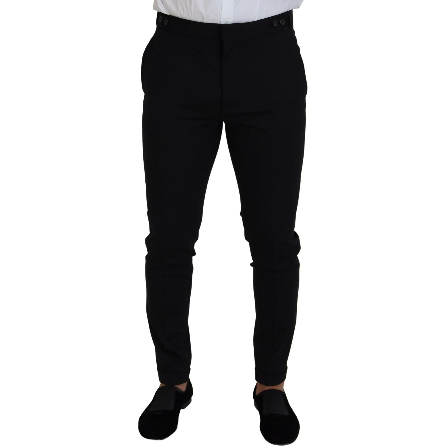 بدلة لندن من Dsquared² مكونة من قطعتين من الصوف الأسود بصدر واحد