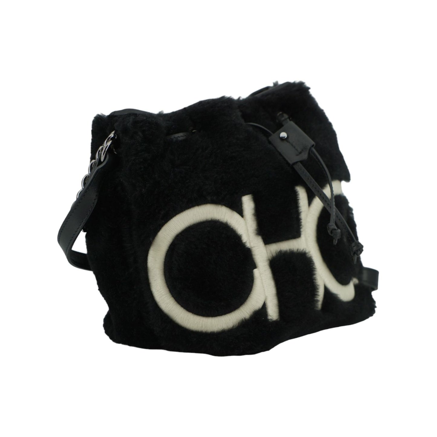 Jimmy Choo Black Leather Top Handle and Shoulder Bag