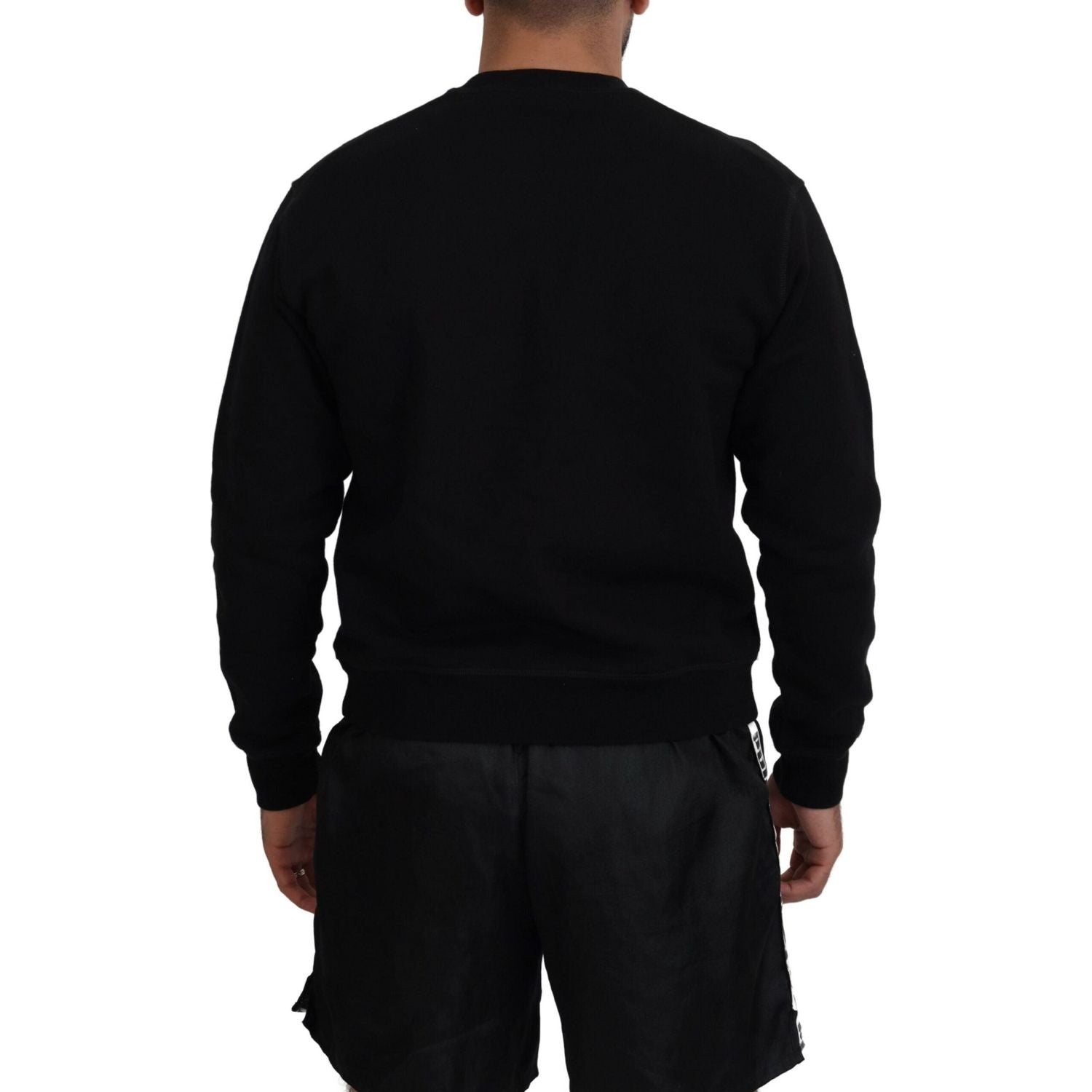 سترة صوفية بأكمام طويلة مطبوعة باللون الأسود من Dsquared²