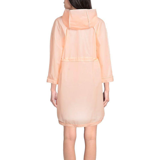 Elisabetta Franchi Powder Pink Long Waterproof Jacket EL-10020-IT42|M