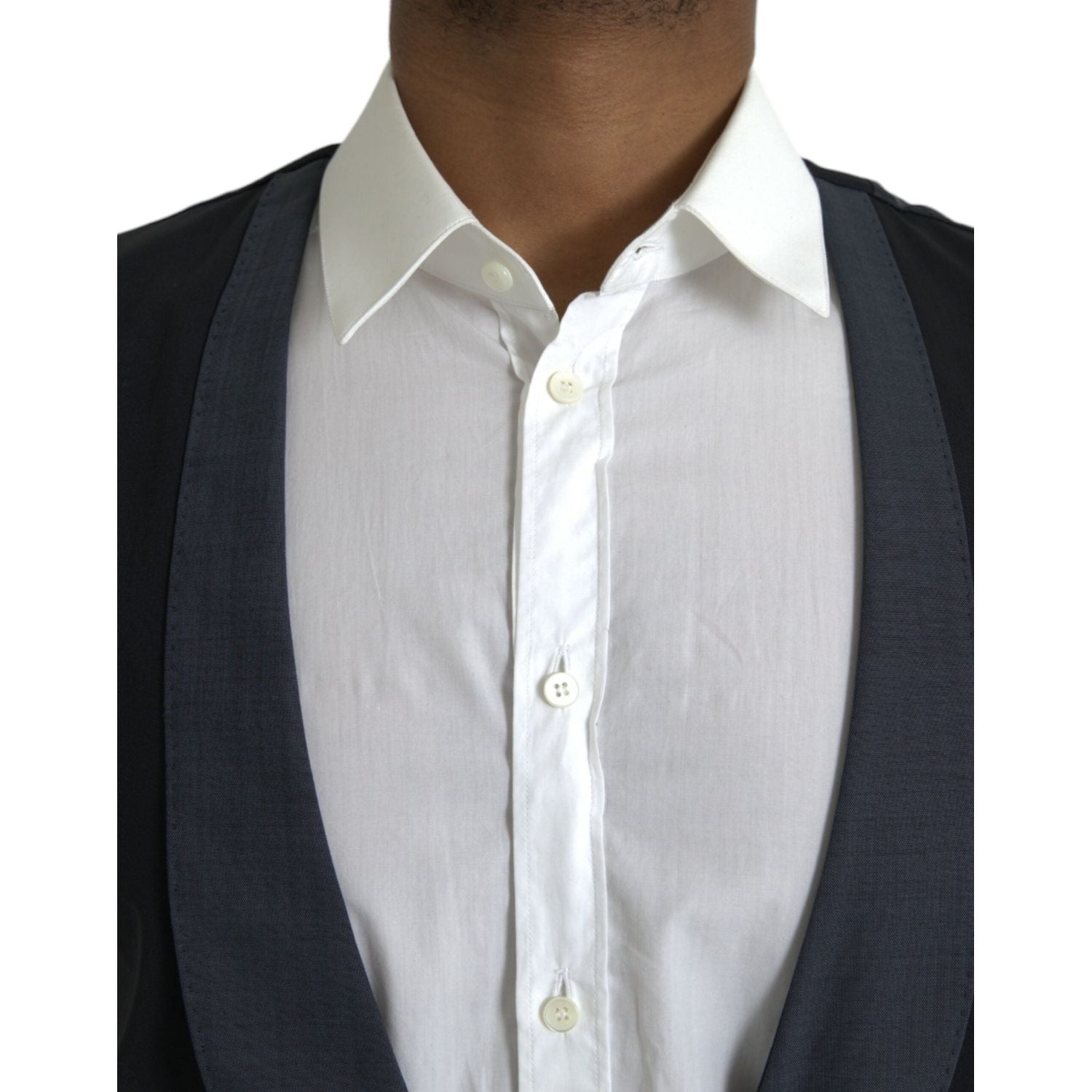 فستان وصدرية من الصوف الأسود من دولتشي آند غابانا