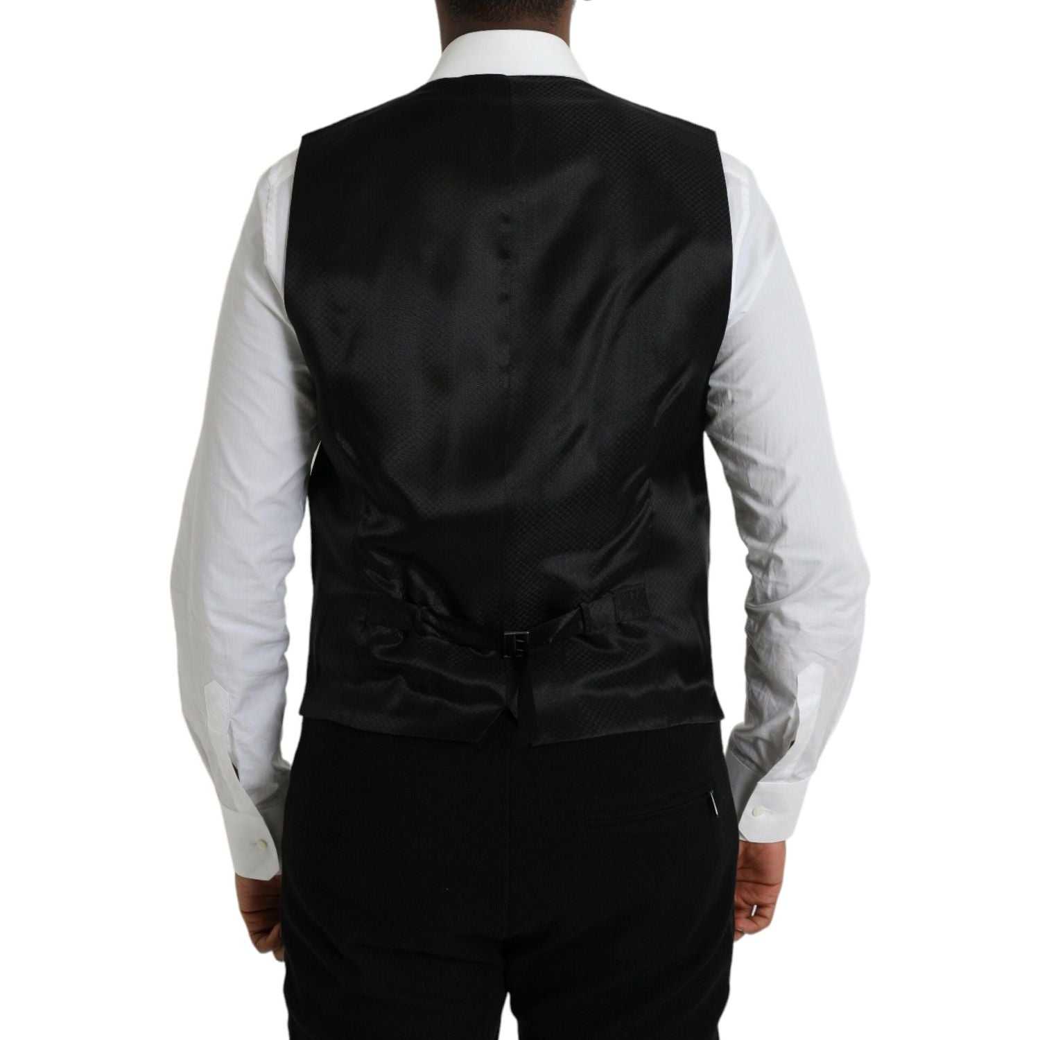 فستان وصدرية رسمية من دولتشي آند غابانا باللون البني من الصوف