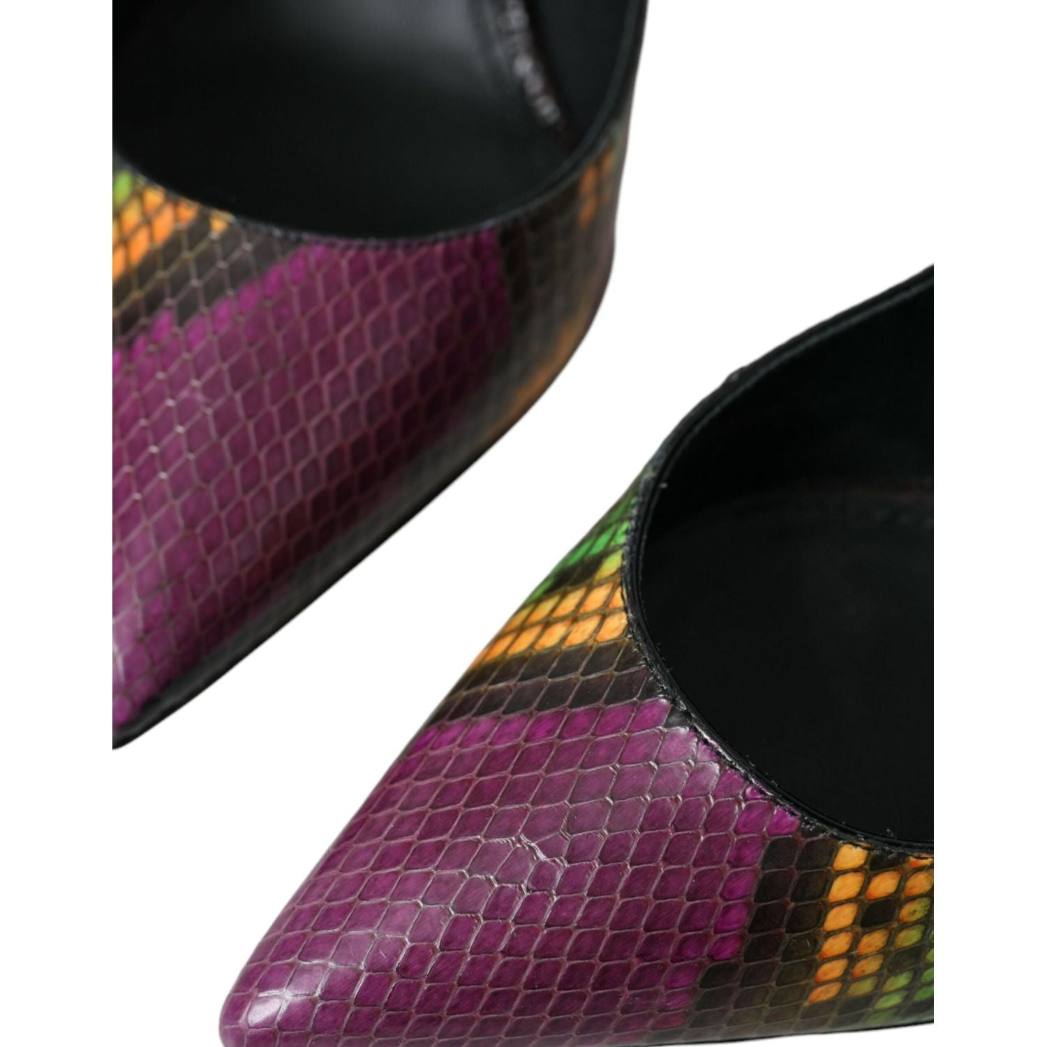 حذاء بكعب عالٍ متعدد الألوان من الجلد الاستوائي من دولتشي آند غابانا