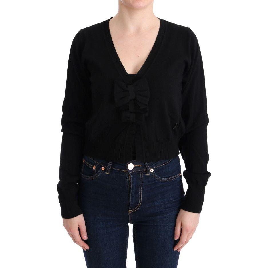 MARGHI LO' Black Wool Blouse Sweater