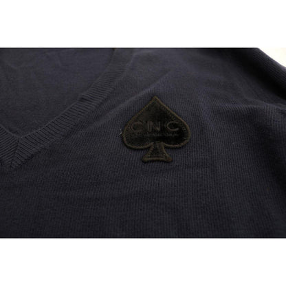 Costume National Blue V-neck Viscose Sweater