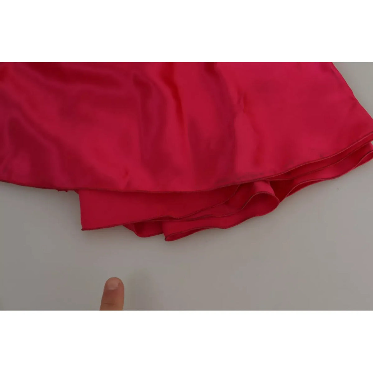 Dolce & Gabbana Fuchsia Fitted Cut One Shoulder Midi Dress