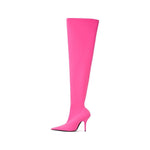 Balenciaga Elegant Pink Polyester Ankle Boots Balenciaga Hot Pink