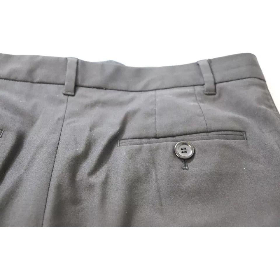 بنطلون دولتشي آند غابانا أسود بخصر مرتفع وقصة ضيقة