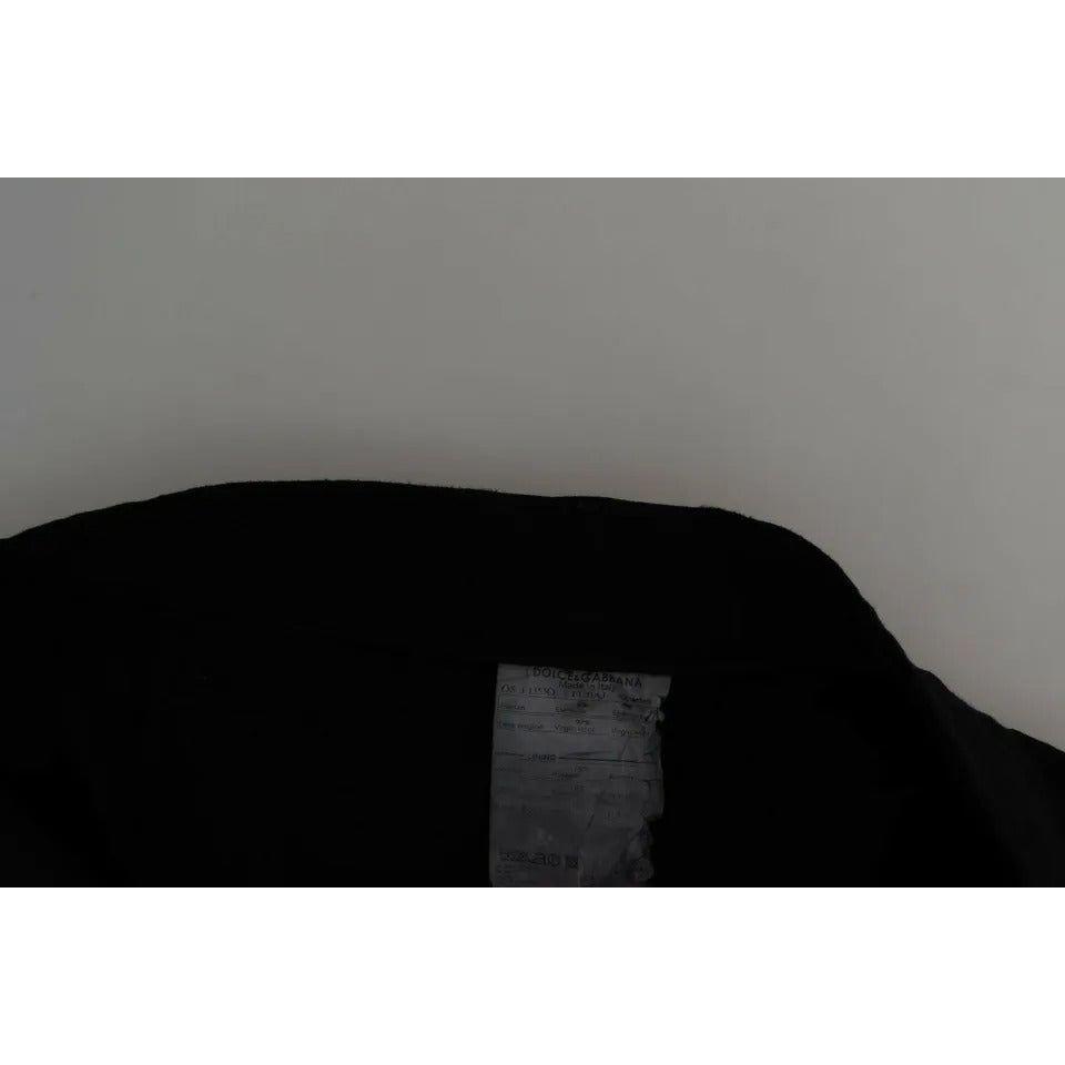 بنطلون كابري قصير من الصوف الأسود من دولتشي آند غابانا