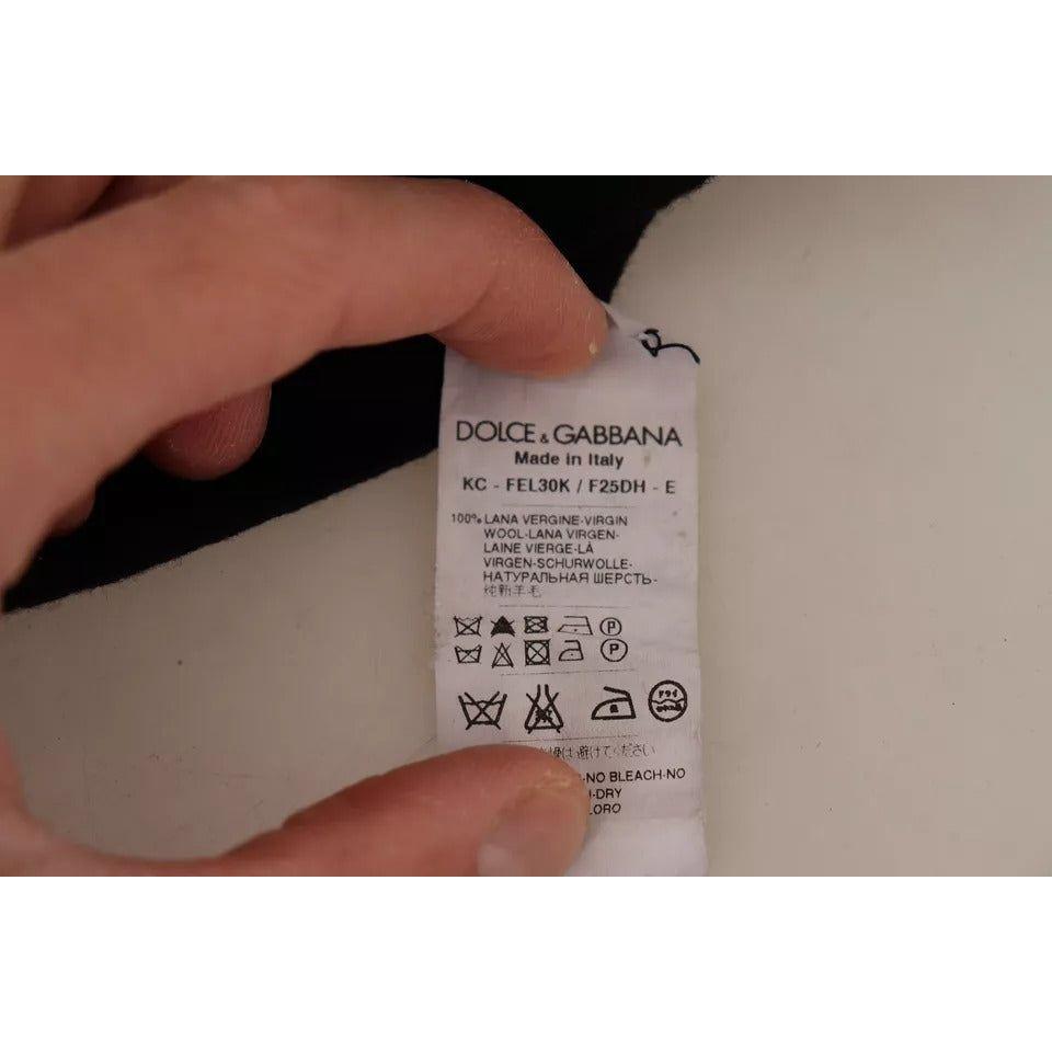 سترة كارديجان من الصوف المحبوك باللون الأسود من دولتشي آند غابانا بأزرار