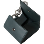Dolce & Gabbana Green Leather DG Logo Keyring Coin Purse Keyring Wallet