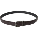 Dolce & Gabbana Dark Brown Perforated Leather Metal Buckle Belt Men