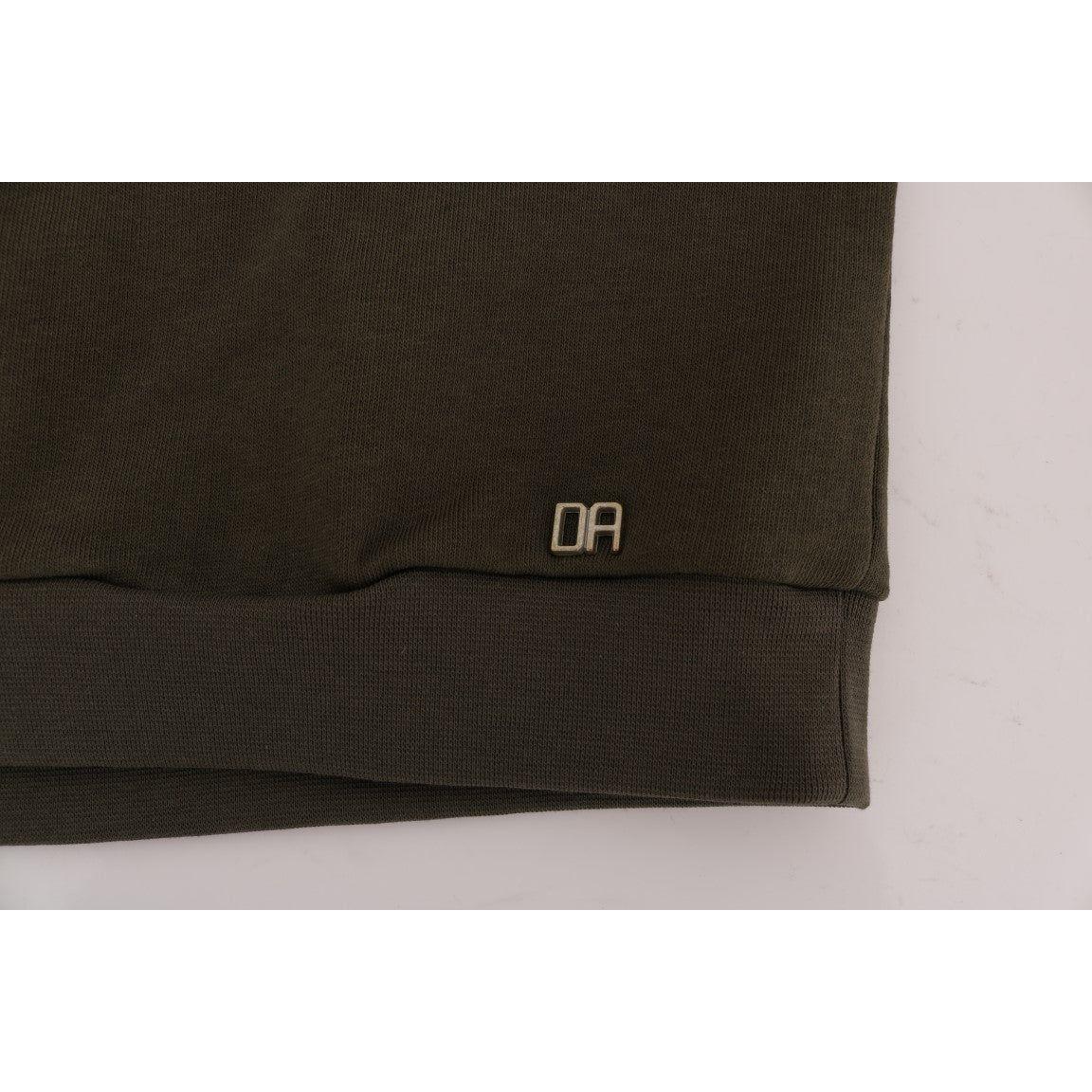 سترة دانييل أليساندريني القطنية المذهلة ذات الرقبة المستديرة باللون الأخضر