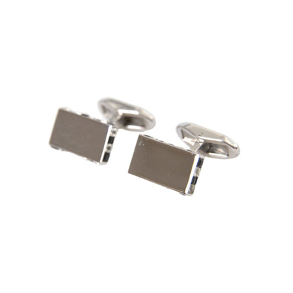 Dolce & Gabbana Silver Plated Metal Brass Pin Men Cufflinks