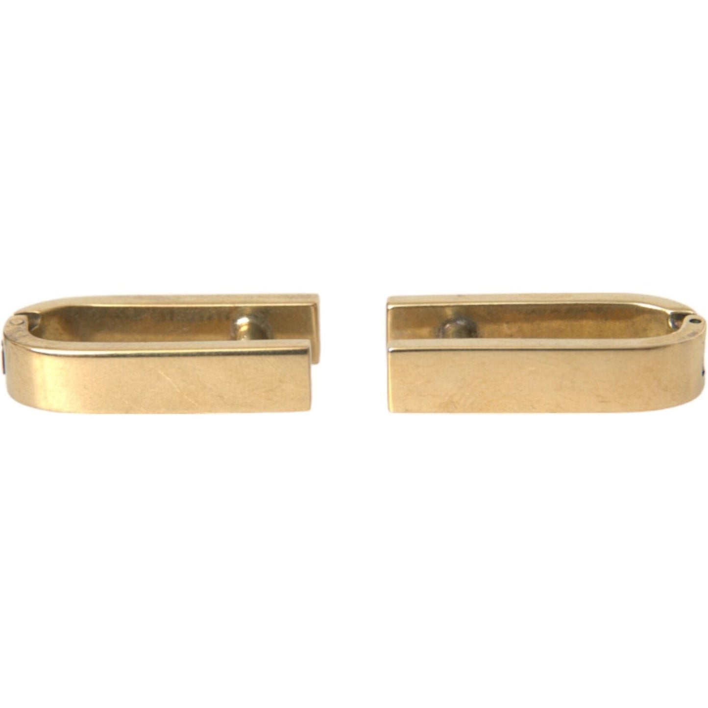 Dolce & Gabbana Gold Plated Metal Brass Pin Men Cufflinks Cufflinks