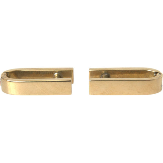 Dolce & Gabbana Gold Plated Metal Brass Pin Men Cufflinks Cufflinks