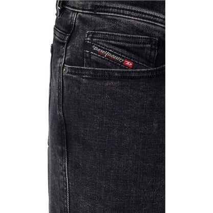 Diesel Black Cotton Men Jean