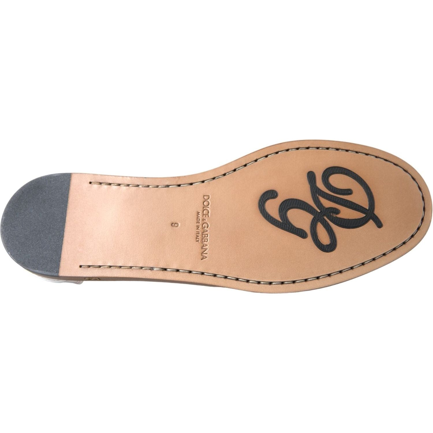 حذاء موكاسين سهل الارتداء من الجلد باللون الأبيض من دولتشي آند غابانا