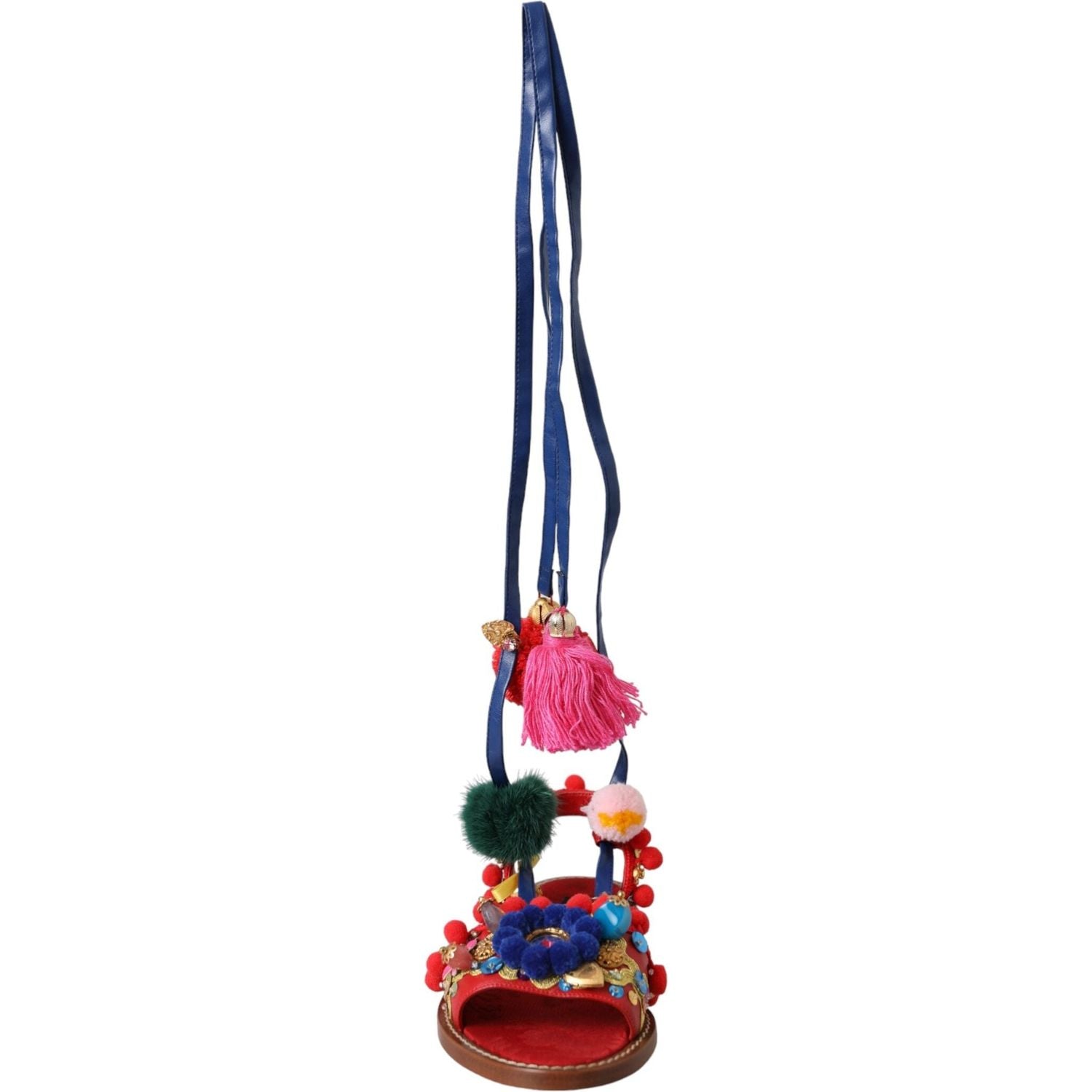 صندل من الفرو متعدد الألوان من دولتشي آند غابانا