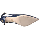 Dolce & Gabbana Dark Blue Croc Leather Slingbacks Shoes Dolce & Gabbana Dark Gray