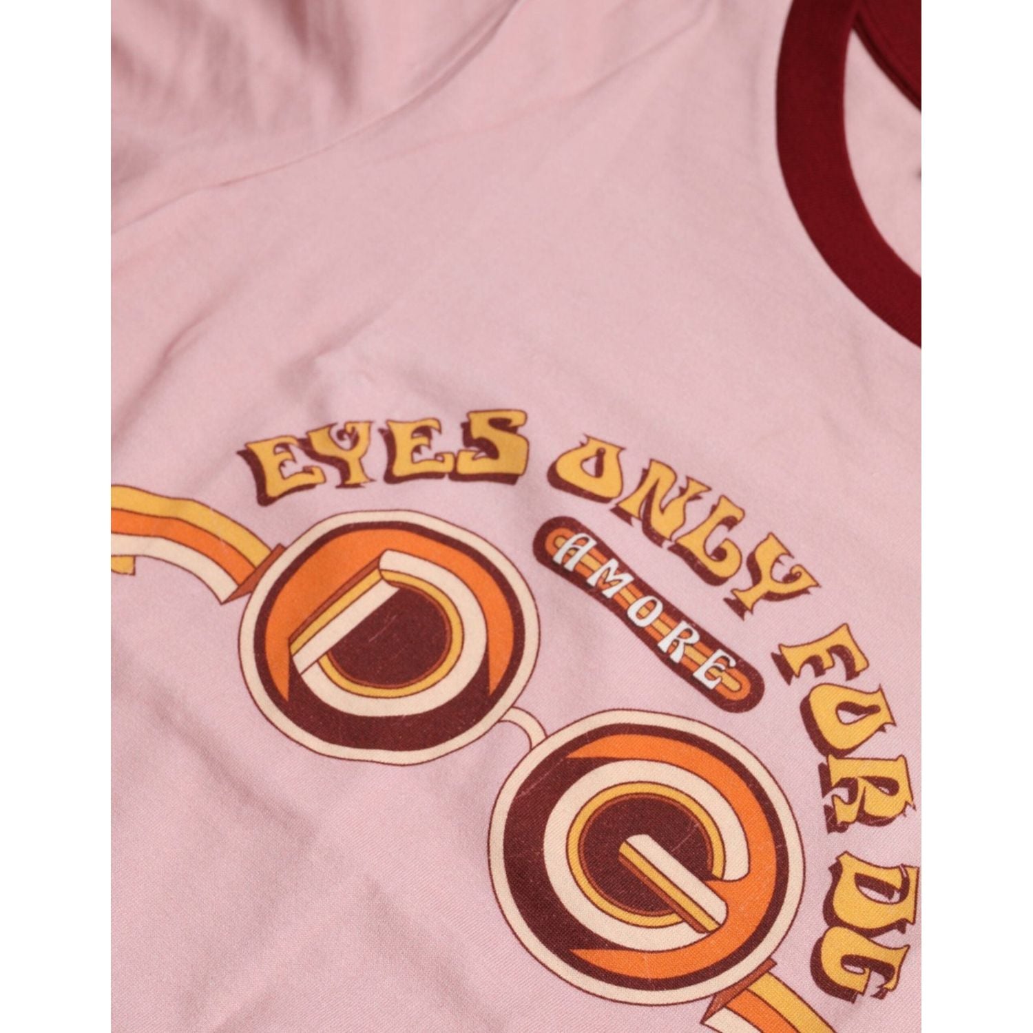 Dolce & Gabbana Pink Cotton Short Sleeves Crew Neck T-shirt