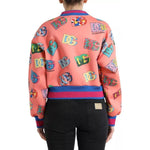 Dolce & Gabbana Salmon Pink Logo Print Sweatshirt Sweater Dolce & Gabbana Rosy Brown