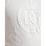 Dolce & Gabbana White Logo Embossed Crew Neck Short Sleeves T-shirt