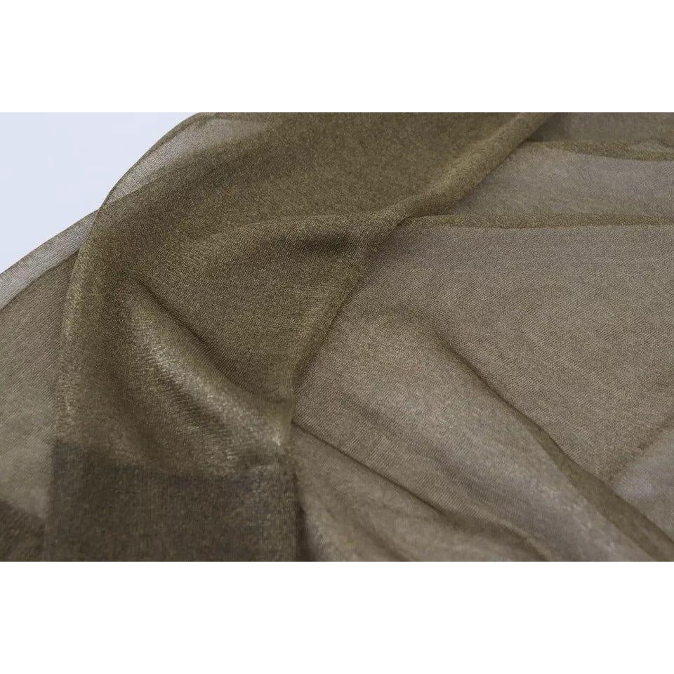 بلوزة دولتشي آند غابانا شفافة سوداء بأكمام طويلة وياقة دائرية