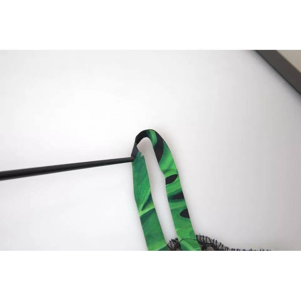 ملابس داخلية من الحرير بطبعة فيلوديندرون باللون الأسود من دولتشي آند غابانا