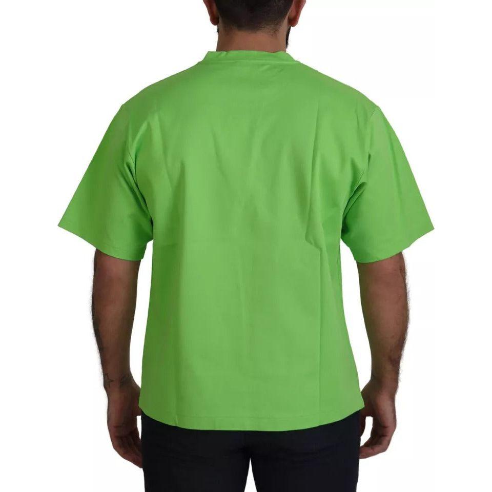 Dolce & Gabbana Green Cotton DG CHANNEL Top T-shirt