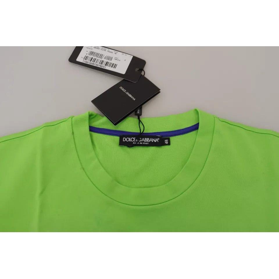 Dolce & Gabbana Green Cotton DG CHANNEL Top T-shirt