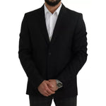 سترة بليزر من الصوف الأسود بقصّة Slim Fit من دولتشي آند غابانا